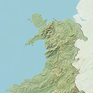 Wales, United Kingdom, Relief Map