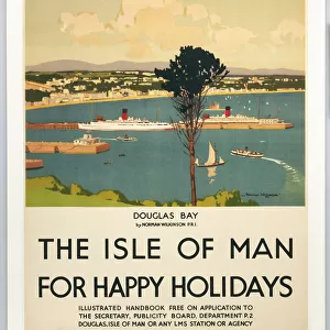 Isle of Man for Happy Holidays, LMS poster, 1923-1947