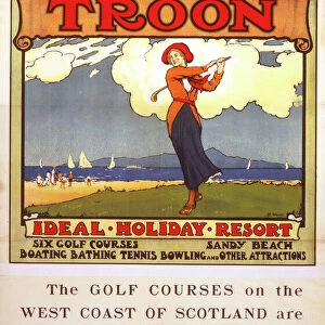 Troon - Ideal Holiday Resort, MR / G&SWR poster, c 1920