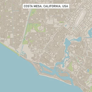 Costa Mesa California US City Street Map
