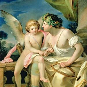 Poet's Inspiration, 1785 (oil on canvas) by Mariano Rossi