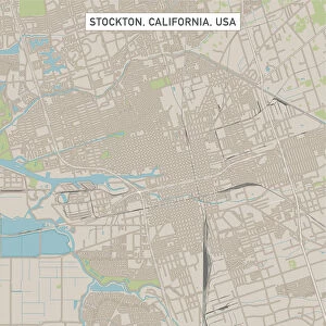 Stockton California US City Street Map