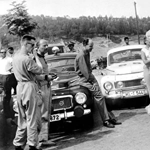Athens, Greece: The Swedish crews at the starting point at the Acropolis Motor Rally