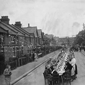 Coronation teas on Woodside Crescent in Sidcup, Kent, to celebrate the coronation
