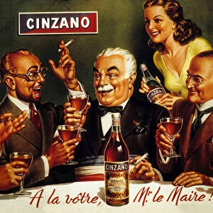 Advertisement for Cinzano Blanc (colour litho)