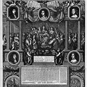 Almanach for the year 1682 representing the birth of the Dauphin