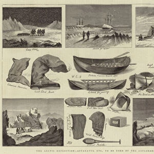 The Arctic Expedition, Apparatus, etc, to be used by the Explorers (engraving)