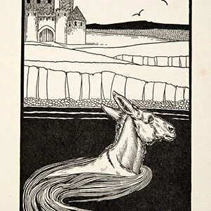 An Ass Cast Away, from A Hundred Anecdotes of Animals, pub. 1924 (engraving)