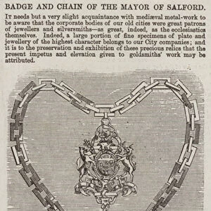 Badge and Chain of the Mayor of Salford (engraving)