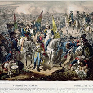 Battle of Marengo 14th June 1800 (colour litho)