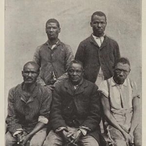 The Bechuana Rising, the Rebel Chief Galishwe and Some of his Followers (b / w photo)
