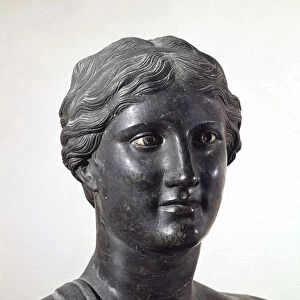 Bust of Sappho, bronze statue, from Villa of Papyri, Herculaneum, Campania, Italy