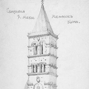 Campanile, S. Maria Maggiore, Rome, 1891 (pencil on paper)