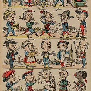 Caricatures (coloured engraving)