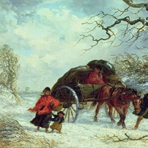 The Carriers Cart - Winter (oil on panel)