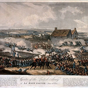 Centre of the British Army at La Haye Sainte during the Battle of Waterloo
