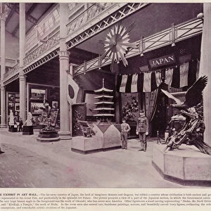 Chicago Worlds Fair, 1893: Japanese Exhibit in Art Hall (b / w photo)