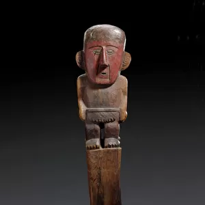 A Chimu wood figural marker, c. 1100-1400 (wood)