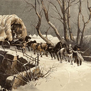 The Christmas Wagon (chromolitho)