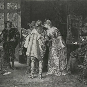 Conoisseurs at Rembrandts Studio, illustration from Great Men and Famous Women (litho)