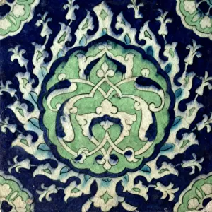 Detail from a Damascus tile panel (ceramic)