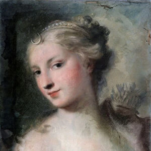 "Diane"(Diana) Peinture au pastel de Rosalba Giovanna Carriera (1657-1757) 1746 environ Musee Pouchkine, Moscou