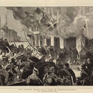 The Eastern Question, a Fire in Constantinople (engraving)