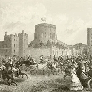 The Emperor and Empress of the French at Windsor Castle (engraving)