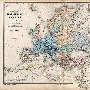The Empire of Charlemagne, from Atlas Historique et Pittoresque