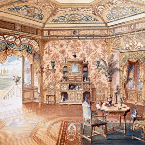 English style garden house, from Interior Decoration, 1893 (colour litho)