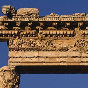Entablature of a portico in the courtyard, Sanctuary of Jupiter Heliopolitanus