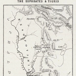 The Euphrates and Tigris (coloured engraving)