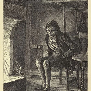 He felt his heart begin to beat violently, and for a few moments he was unable to stretch out his hand and grasp the restored treasure (engraving)