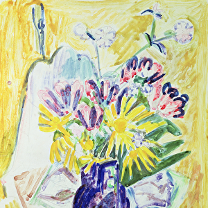 Flowers in a Vase, 1918-19 (w / c on paper)