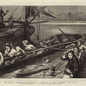 The Foul, a Coxswains Nightmare on the Eve of the University Boat Race (engraving)