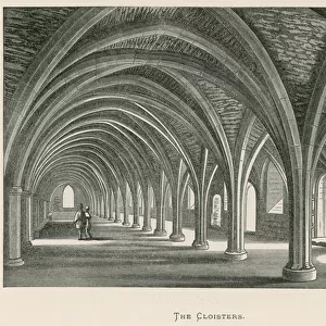 Fountains Abbey, The Cloisters (engraving)