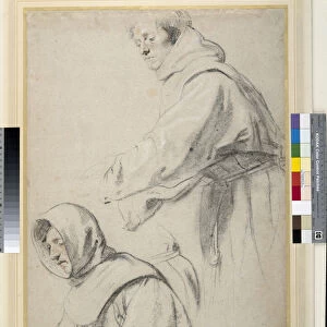 Two Franciscan Friars (chalks on paper)