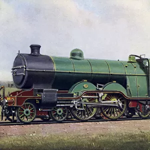 G. N. R. Great Northern Railway STEAM LOCOMOTIVE No. 292. A Great Northern Compound, 1910 (litho)