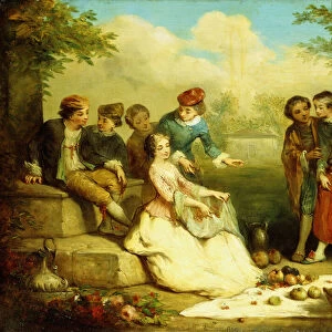 Gallant Party, (oil on canvas)