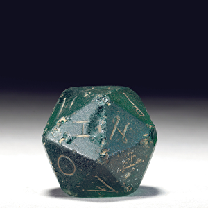 Gaming die, c. 2nd century AD (glass)