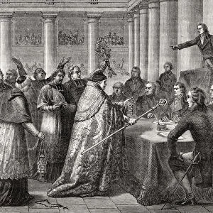 Gobel resigns his episcopal office, 1793, from Histoire de la Revolution Francaise