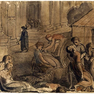 Great Plague of London par William Blake (1757-1827), c