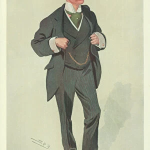 Harold J Tennant, MP, Dangerous Trades, 23 December 1909, Vanity Fair cartoon (colour litho)