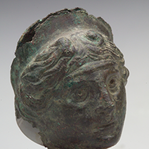 Head of Aphrodite, 5th century A. D. (?) (repousse bronze)