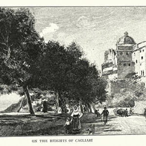 On the heights of Cagliari (litho)