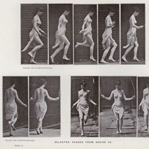 The Human Figure in Motion: Selected phases from series 53 (b / w photo)