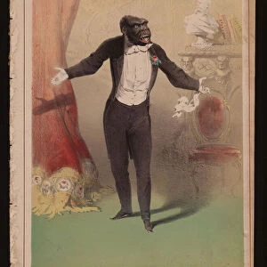 "I am the Gorilla of Monsieur Chaillu"(colour litho)