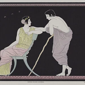 Illustration from Ancient Greek pottery (colour litho)