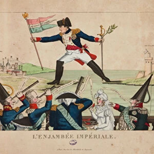 The Imperial Stride, 1815 (coloured engraving)