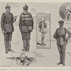 The Interchange of Ideas on Military Uniform between the Emperor William II and King Edward VII, Examples of the German Service Kit (litho)